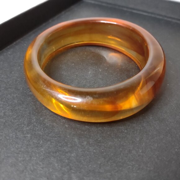 8 Inch Vintage Thick Orange Bangle - Picture 6 of 12